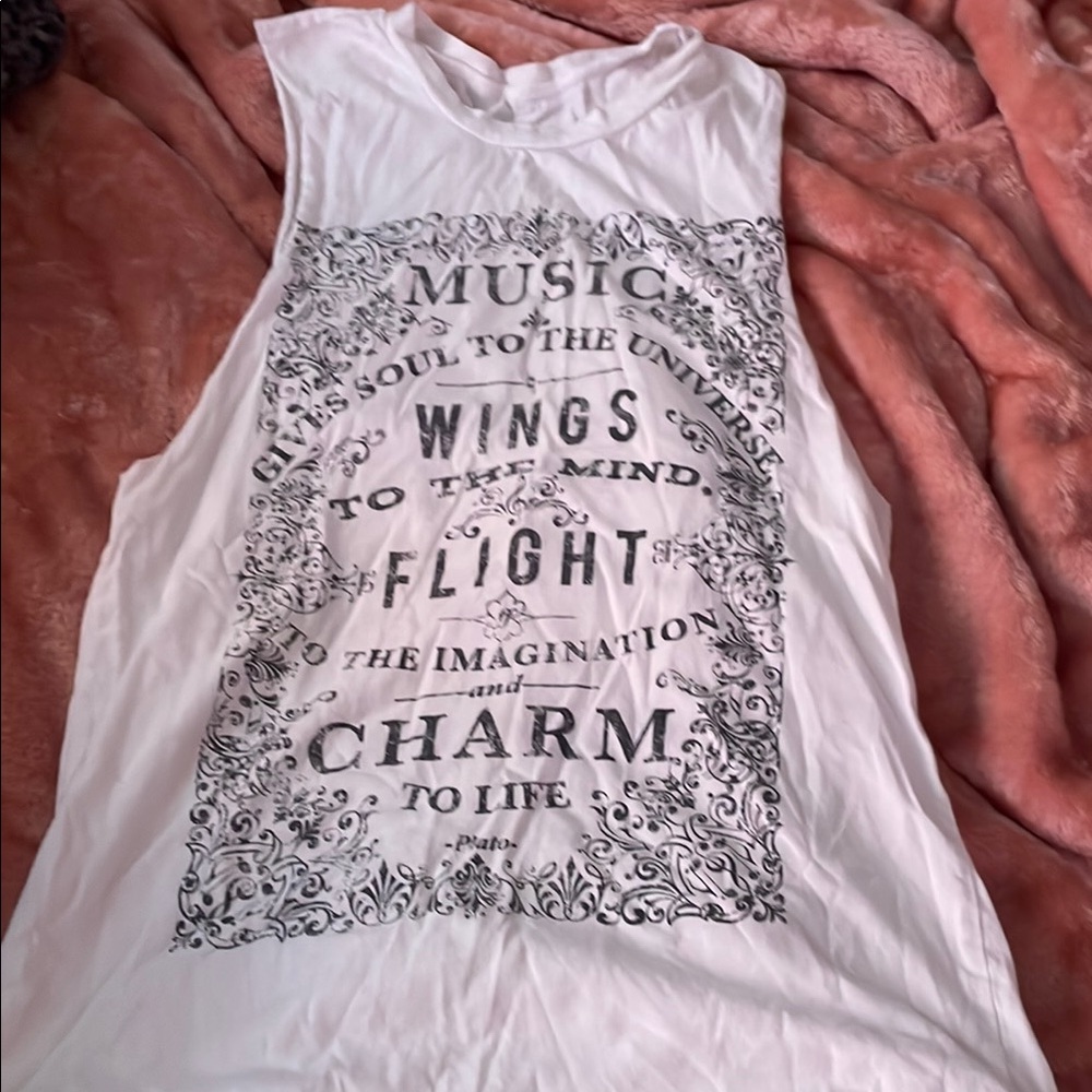 Black Matter White Graphic Muscle Tee